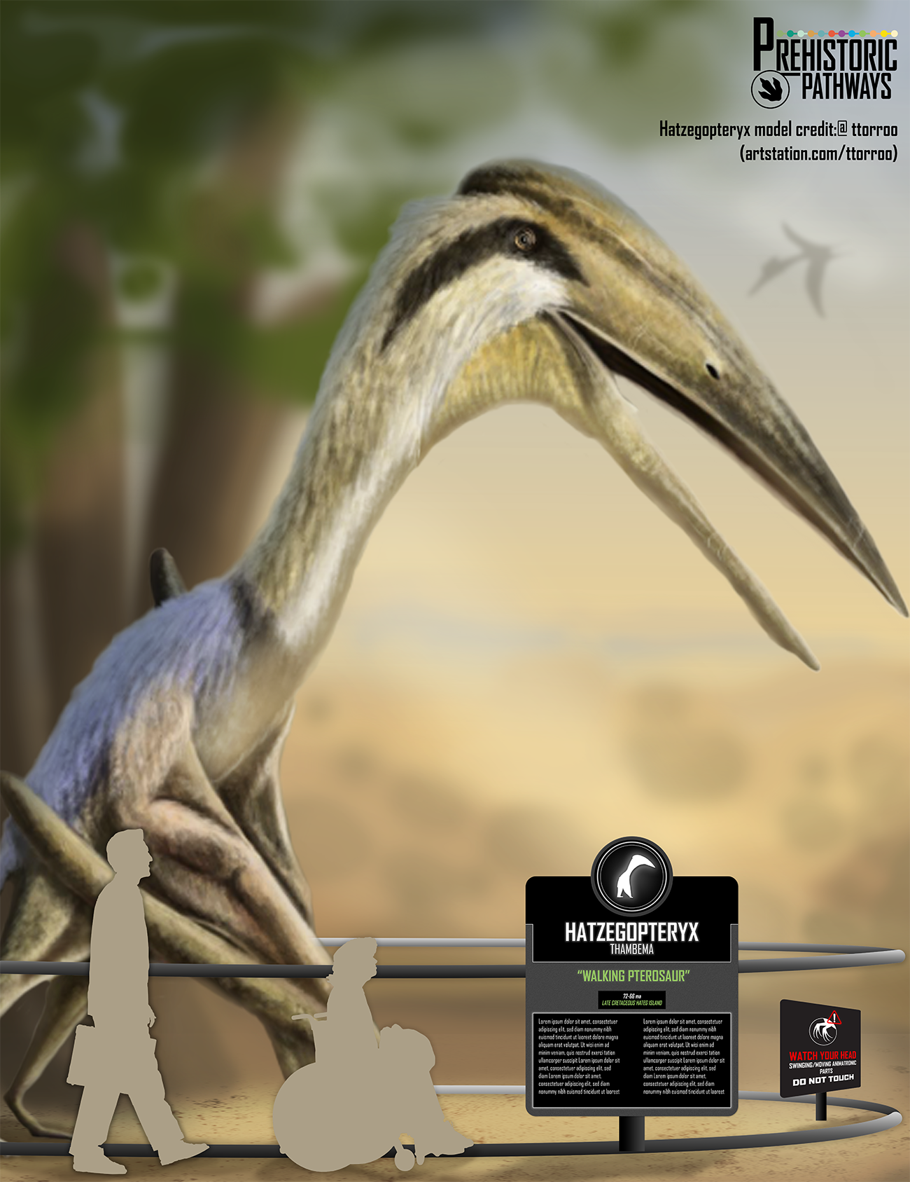 Hatzegopteryx animatronic display